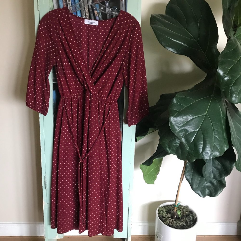 CJLA Poppy Wrap Dress Crimson